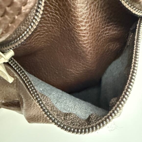 Vintage 90s Guess Pebbled Faux Leather Backpack Chocolate Brown Korean Era main image 6